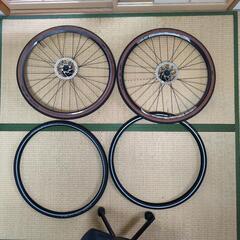 自転車　ロードバイク　700C ホイール　35C タイヤセットの画像