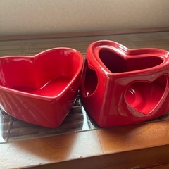 ハート型チョコレートフォンデュの画像
