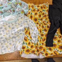女の子服120サイズ トップス3着  ボトムス6着 パジャマ上下、ワンピース  計12点セットの画像
