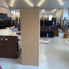 K2504-312 配送不可 衣装棚 木製  ハンガーラック付き  キズ汚れ有りの画像