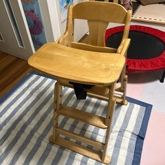 木製折り畳みハイローチェア