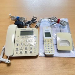 子機・説明書あり パナソニック コードレス電話機の画像