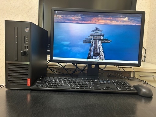 値下げ16000円　LenovoデスクトップPC/23.8インチモニター/＋α 即使用可能フルセット