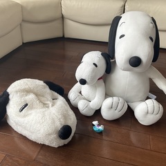 SNOOPY スヌーピー　大型　ぬいぐるみ　ティッシュ入れ　4点セット