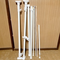 つっぱり棒 8本セット 中古品 突っ張り棒 カーテン 物干し 長...