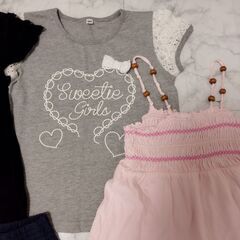 トップス　ショートパンツ　Gapワンピのセット　120　の画像