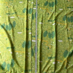 カーテン　グリーン　150cm*150cm 1枚の画像