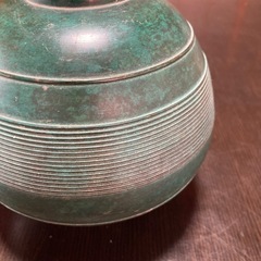 青銅の花瓶壺グリーン金属製郵政大臣贈箱無し (Recycle+) 天理の