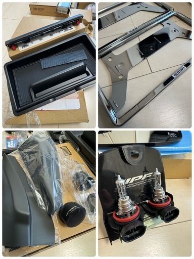 新同品 純正 ジムニー シエラ JB64  パーツ XC 内装外装 いろいろ 背面スペアタイヤカバーとブラケット 付き　ホイールナット