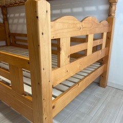 2段ベッド　子ども用　すのこ　木製の画像