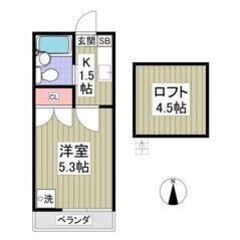 🌈😳フリーレント1ヶ月付き😳🌈西台駅徒歩5分✨南向き🌞賃料57,000円🎶14.96㎡の1Kです😍💕の画像