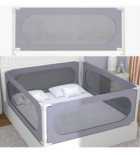 中古 ベビーベッド ベッドガード付き ✨️新品未使用✨️ベビーベッドガード☆横幅180㎝☆高さ調整可能