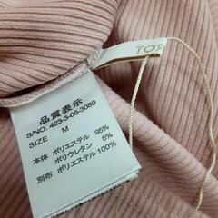 未使用　シフォン×リブ　カットソーの画像