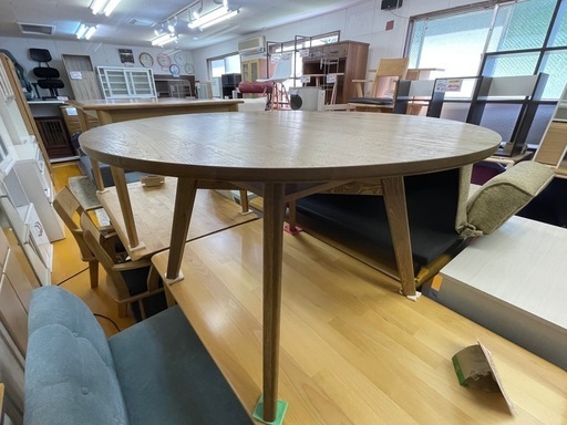 【リサイクルサービス八光】幅110㎝　ウニコ　ADDAY(アディ)　ラウンドダイニングテーブル