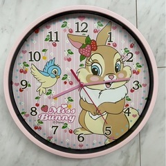 壁掛け時計 Disney ミスバニーちゃん
