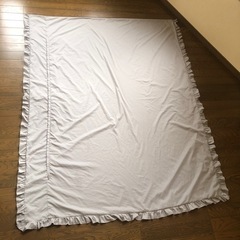 セミダブル 掛け布団カバー  フリル付き ピーチスキン加工 洗い替え 速乾（セミダブル ライトグレー）の画像
