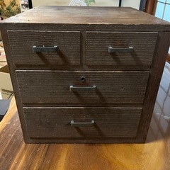 骨董品　仕掛けつき小物入れ