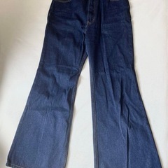 GRL センターラインフレアデニムパンツ　Lサイズの画像