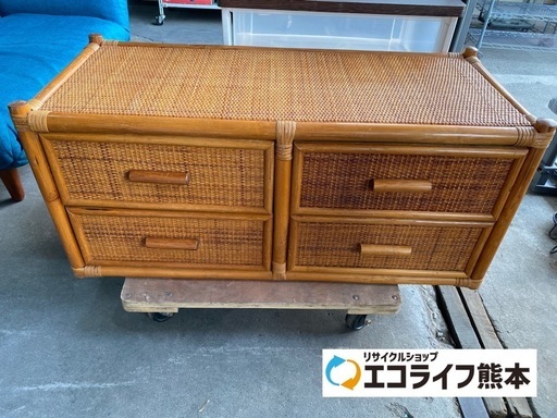 アンティーク家具 籐 ラタン サイドボードチェスター