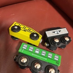 木製レール電車おもちゃの画像