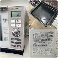 【美品‼️】パナソニック 26Lスチームオーブンレンジ 2010年製 角皿付き フラット庫内 シルバー♪の画像