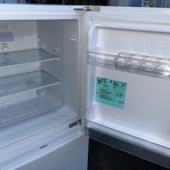 Haier ハイアール 2022年式 2ドア 冷凍冷蔵庫 121L JR-NF121A 冷凍室48L 冷蔵室73L クリアバスケット 中古稼働品 ③の画像