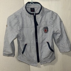 NEXT ボーダー柄　#ジャケット 80cm グレー系