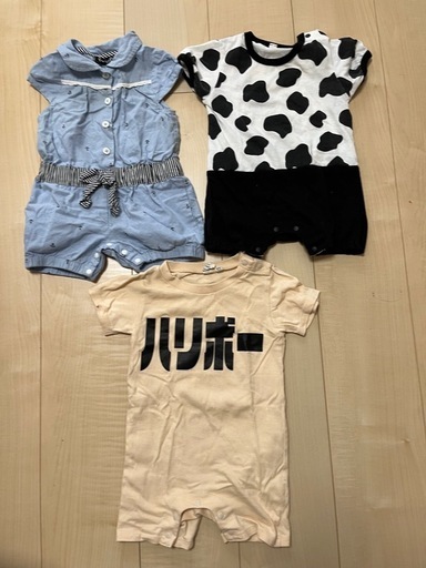 3枚セットロンパース70.80サイズ (ゆうみ) 中板橋のベビー用品 3枚セットロンパース70.80サイズ (ゆうみ) 中板橋のベビー用品