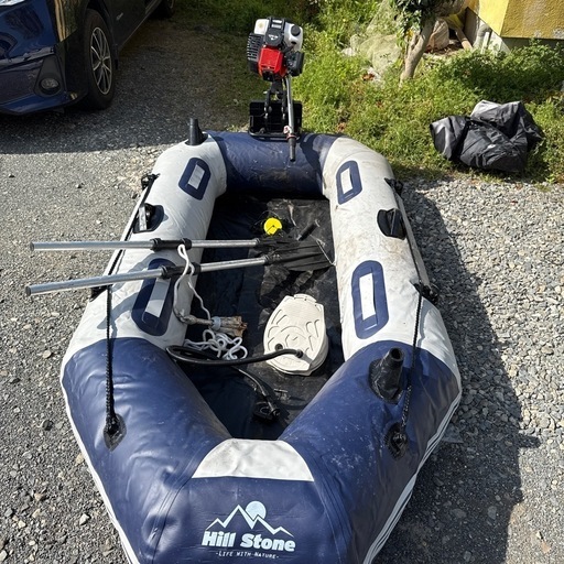 2馬力エンジン付きゴムボート