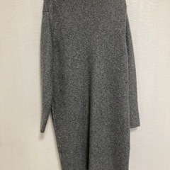 ロングカーディガン　レディース　グレーの画像