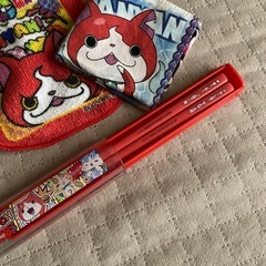 妖怪ウォッチ　給食袋、お箸とコップ、ハンカチの画像