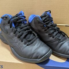 アシックスジュニア用バスケットシューズGEL-IMPROVE　ブラック　21.5cmの画像
