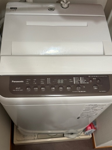 洗濯機 PANASONIC 6.0kg/ 2020年 NA-F60PB13