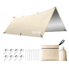 【OutdoorMaster タープ】新古品｜UVカット＆耐水◎...
