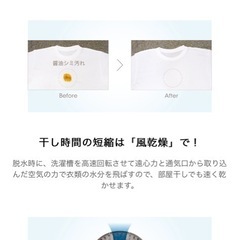 お急ぎモードは10分！シワが付きにくい脱水モードなど多才な洗濯機の画像