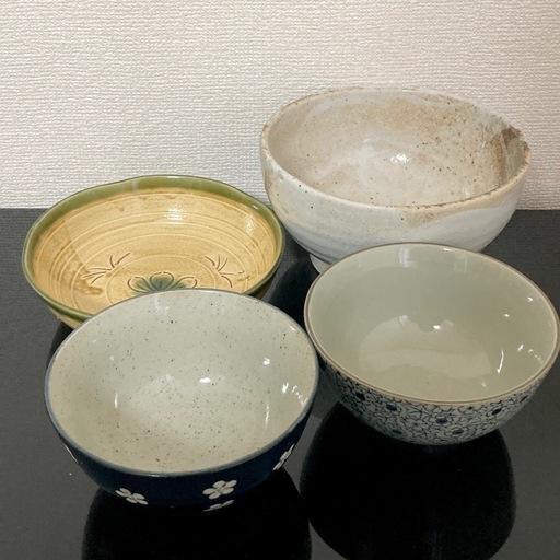 食器4点セット茶碗おかず皿 (たんぽぽ) 尾張一宮の食器《飯碗