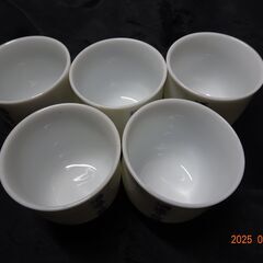 未使用品　酒造り絵図　ぐい飲み　5個セットの画像