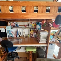 ツインデスク　学習机　学習椅子　電気スタンド付