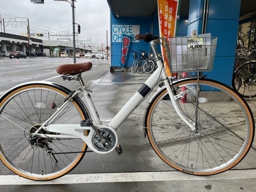 【完売御礼】【大人用】整備済 ヴィアッジオ シティ 27型外装6段ギア 中古自転車 シティ車 白色 <自転車のオオムラ 静岡店> 完売御礼】【大人用】整備済 ヴィアッジオ シティ 27型外装6段ギア