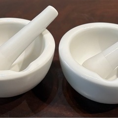 新品未使用 磁製 乳鉢 乳棒 外径9cm 2セット