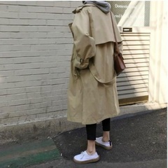 新品未使用 韓国スタイル ロングコート トレンチコート スプリングコートの画像