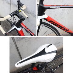 【4/19受渡完了】≪U1214ジ≫ GIANT/ジャイアント TCR ADVANCED ロードバイク Mサイズ 2016年モデル カーボン・レッド 自転車 スタンド付属 後輪パンク/現状品の画像