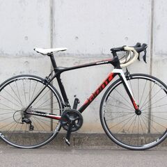 【4/19受渡完了】≪U1214ジ≫ GIANT/ジャイアント TCR ADVANCED ロードバイク Mサイズ 2016年モデル カーボン・レッド 自転車 スタンド付属 後輪パンク/現状品の画像