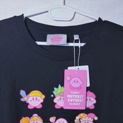 【未使用】カービィ×GUコラボTシャツ　ブラックの画像