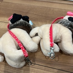 パグ　ポーチ　2体セットの画像