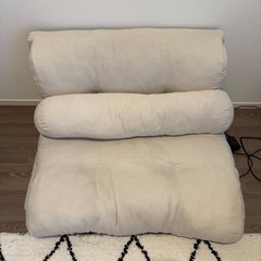 1人がけ　ソファベッド アイボリー