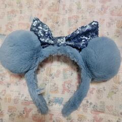 ディズニー ミニー耳付きカチューシャ 青の画像