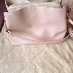【取引中】美品✨ピンクのトリコロール柄 ★ショルダーバッグの画像