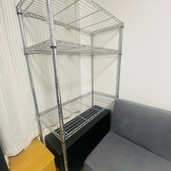 【格安】スチールラック&カラーボックス(黒)の画像