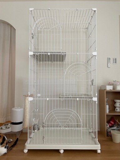 猫 ケージ 3段 キャスター付き 多頭飼い 広々 大型 おしゃれ ペットケージ